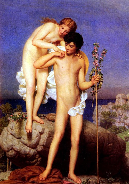 Daphnis et Chloe revenant de la montagne, 1850, Charles Gleyre