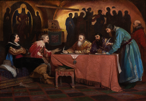 Foreign ambassadors in Posolskiy Prikaz, 1867, Vyacheslav Schwarz