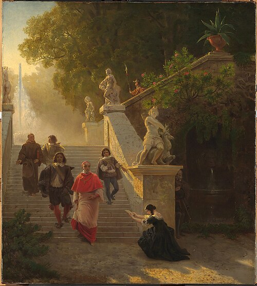 A Cardinal and his Entourage in a Park, 1859, Emanuel Leutze