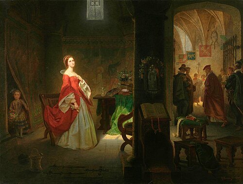 Princess Elizabeth in the Tower, 1860, Emanuel Leutze