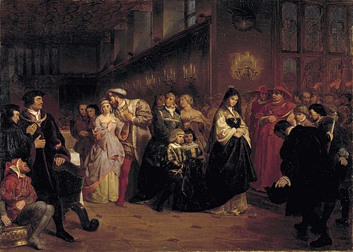 The Courtship of Anne Boleyn, 1846, Emanuel Leutze