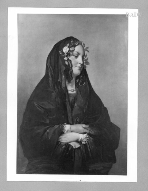girl with black mantilla, 1852, Friedrich von Amerling