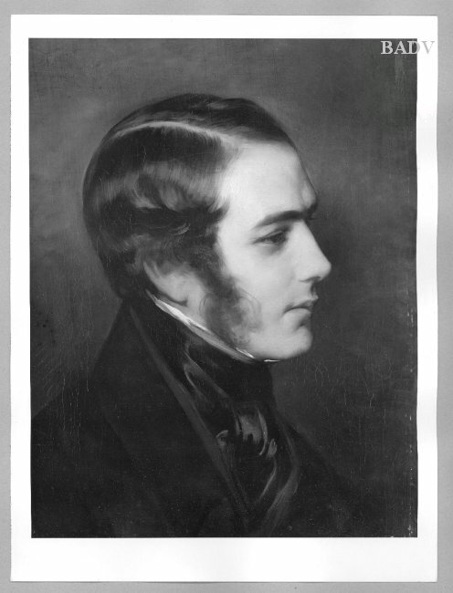 portrait Ratzeburg-Wartenburg, profile to right, 1828, Friedrich von Amerling