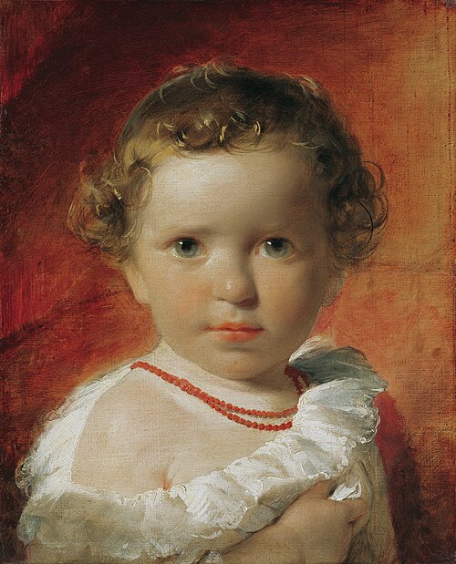Porträt der Prinzessin Karoline von Liechtenstein (1836-1885) im Alter von eineinhalb Jahren, 1837, Friedrich von Amerling