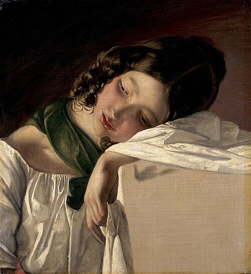 Jeune fille assoupie, 1834, Friedrich von Amerling
