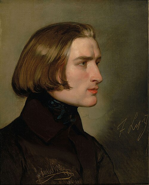 Portrait of Franz Liszt, 1838, Friedrich von Amerling