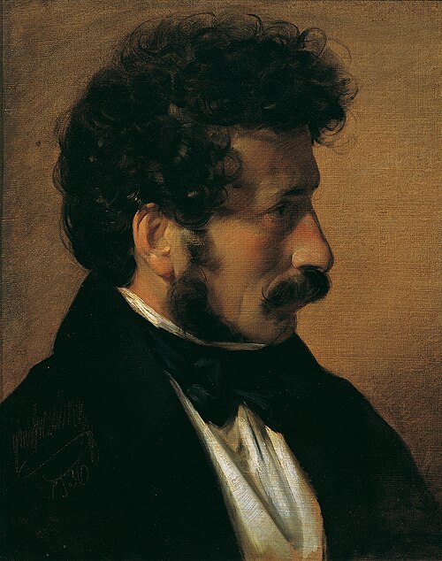 Der Maler Theodor Alconière, 1836, Friedrich von Amerling