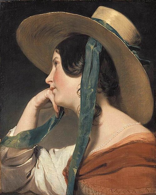 Junges Mädchen mit Strohhut, 1835, Friedrich von Amerling