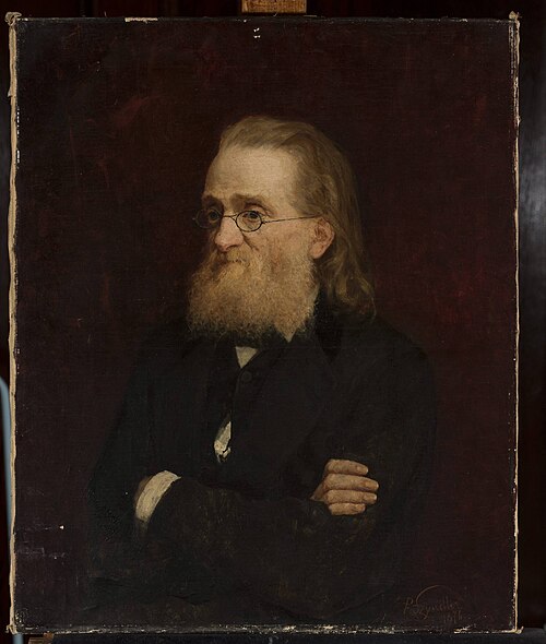 Portrait of Józef Wagner, head of the Press Department of the National Government, 1876, Pantaleon Szyndler