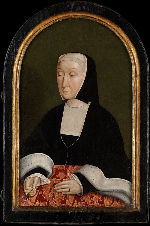 Portrait of Magdalena van Werdenburg (1464–1538), Countess of Egmond and wife of Jan (1438–1516), Fi, 1510, Maître d'Alkmaar