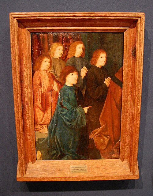 Vijf knielende figuren van een stichtersgroep, 1515, Maître d'Alkmaar