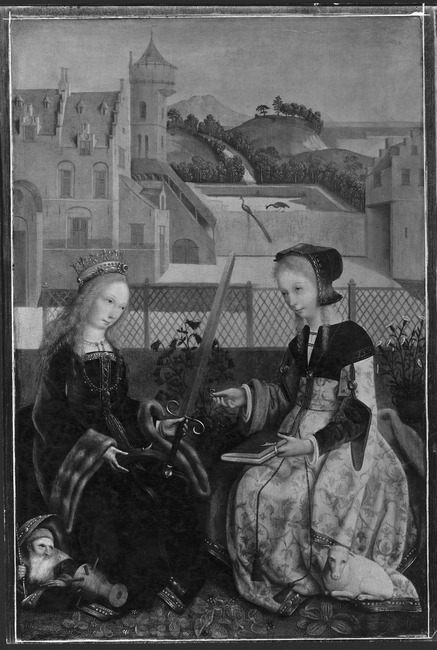 Saints Catharine and Agnes, 1500, Maître d'Alkmaar