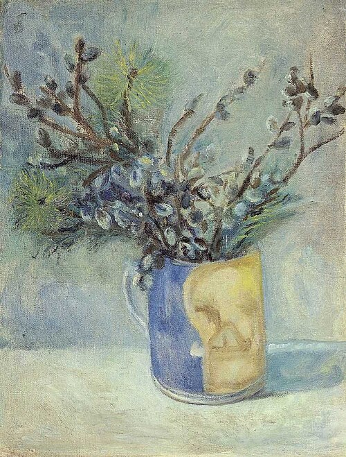 Blue Mug with Willow Blossoms, 1940, David Petrovich Shterenberg