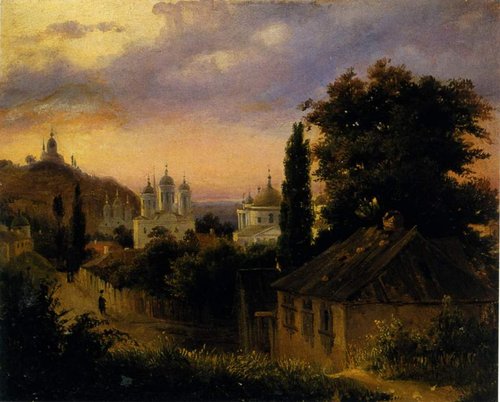 Краєвид Подолу у Києві, 1837, Vasily Sternberg