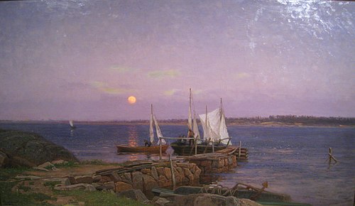 Summer night at Arisholmen, 2000, Amaldus Nielsen