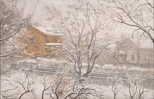 Sludd. Fra ateliervinduet, 1928, Amaldus Nielsen