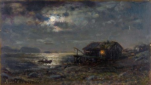 Måneskinn, Kinn, 1860, Amaldus Nielsen