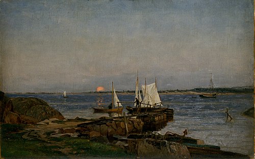 Sommernatt, Hvaler, 1898, Amaldus Nielsen