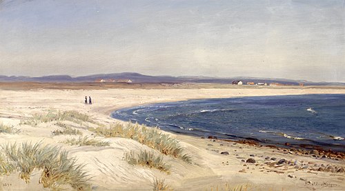 People on a Beach, , Amaldus Nielsen