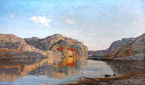 Henmod aften / Ny Hellesund?, 1850, Amaldus Nielsen