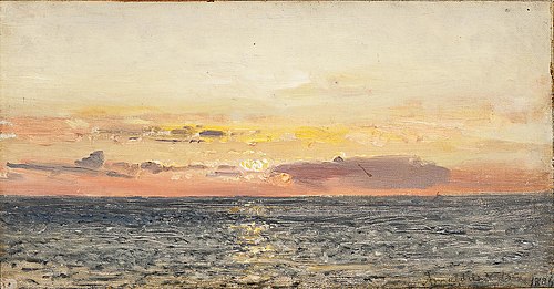 Studie fra Arisholmen ved Fredrikstad, 1884, Amaldus Nielsen