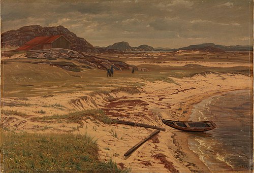 From the Risøbank near Mandal, 1889, Amaldus Nielsen