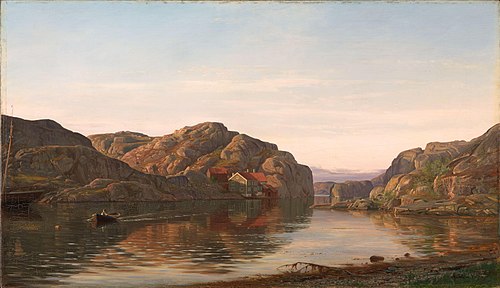 Morning in Ny-Hellesund, 1885, Amaldus Nielsen