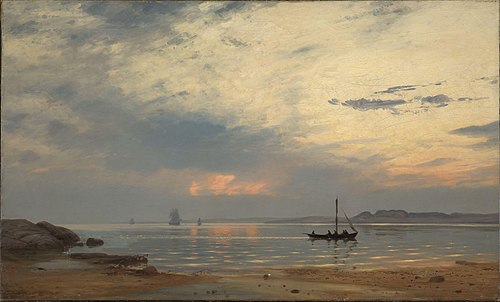 Evening at Hvaler, 1879, Amaldus Nielsen