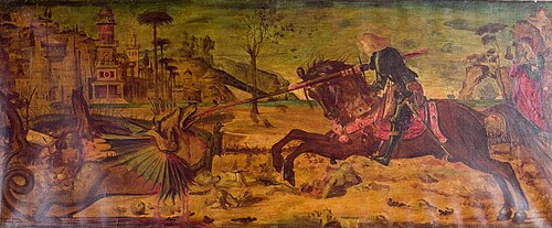 St. George Killing the Dragon, after Carpaccio, 1898, Robert David Gauley