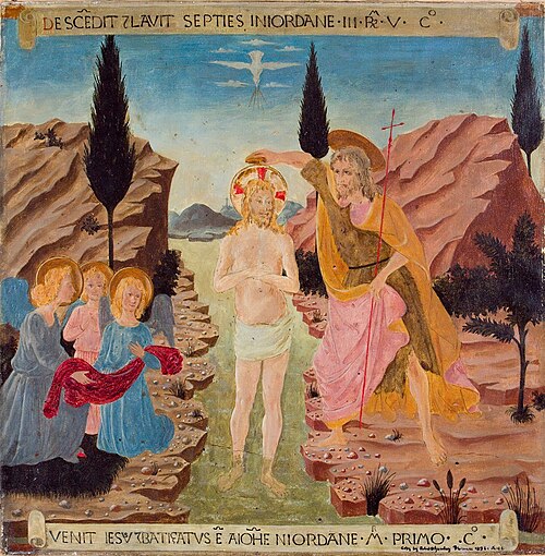 Baptism of Christ, after Verrocchio, 1896, Robert David Gauley