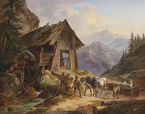 Auf der Alm, 1908, August Gerasch