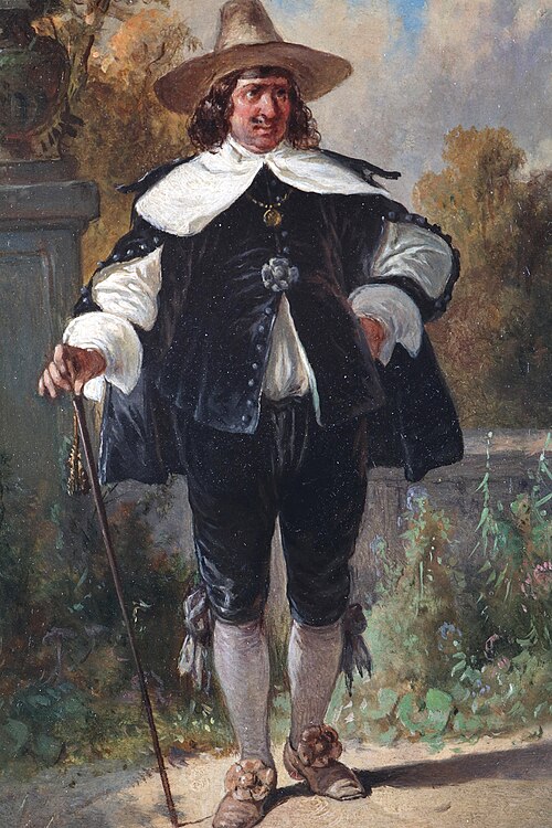 Galanter Herr mit Hut und Stock, 1908, August Gerasch