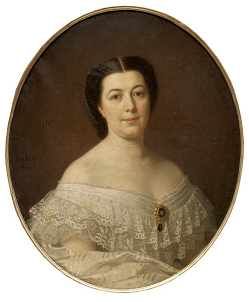 Oscara Fredrica Leopoldina Wahlström (1828-1895), g.m. grosshandlaren, bruksägaren och bankmannen Jo, , Amalia Lindegren