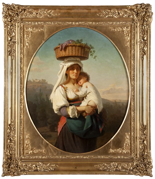 Italian Woman with a Child, 1850, Amalia Lindegren