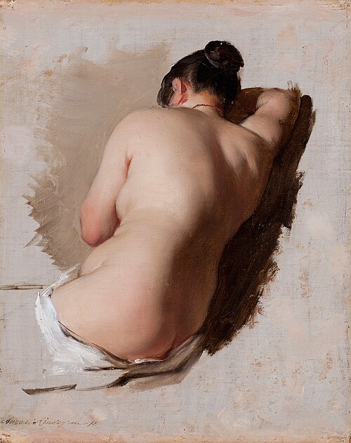 Étude de model féminin, 1850, Amalia Lindegren