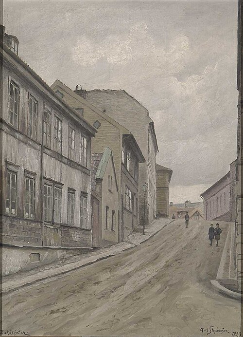 Bakkegata, Pipervika, 1920, Axel Stephansen