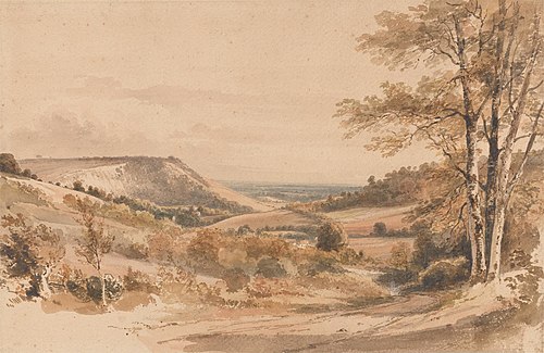Boxhill from Westhumble Lane, , Henry Edridge