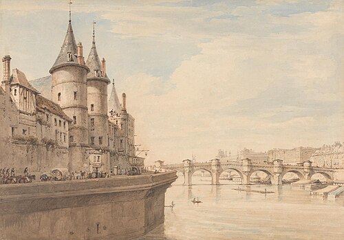 The Conciergerie, Paris, 1818, Henry Edridge