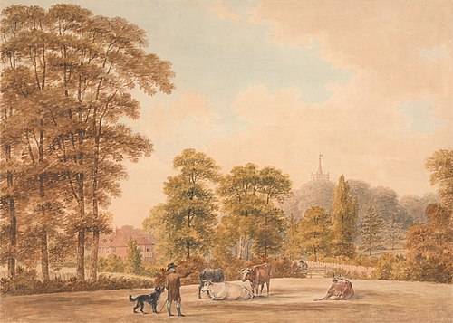 View of Harrow Church, , Henry Edridge