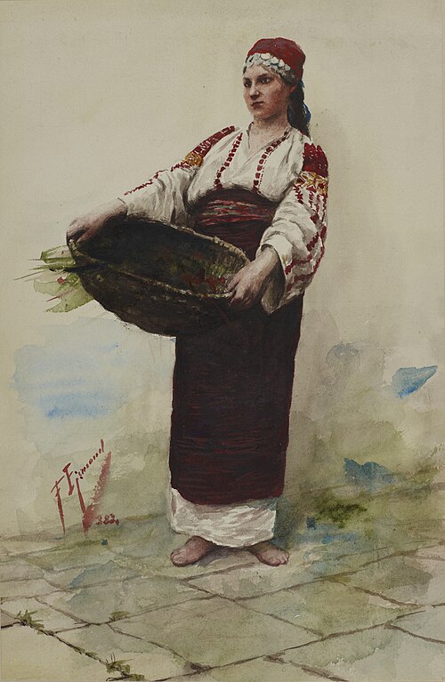 Woman in a Traditional Attire from Dalmatia, , Franz Ejsmond
