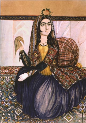 Portrait of a seated woman, 1870, Mirza Gadim Iravani