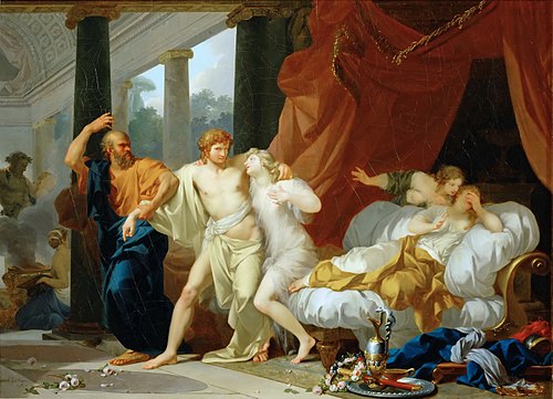 Socrate arrachant Alcibiade du sein de la volupté, 1791, Jean-Baptiste Regnault