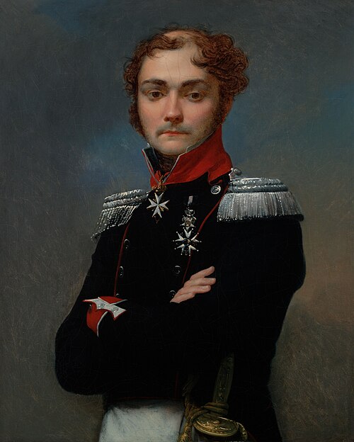 Portrait of Charles-Louis Regnault, an Officer from the Napoleonic War, 1814, Jean-Baptiste Regnault