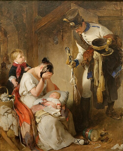 La mauvaise nouvelle., 1838, Peter Fendi