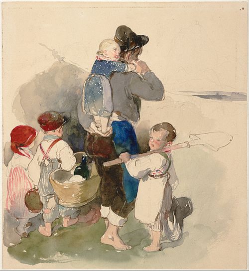 Children on Their Way to Work in the Fields, 1840, Peter Fendi