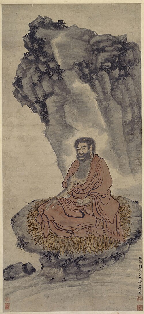 吴彬达摩图轴, , Wu Bin