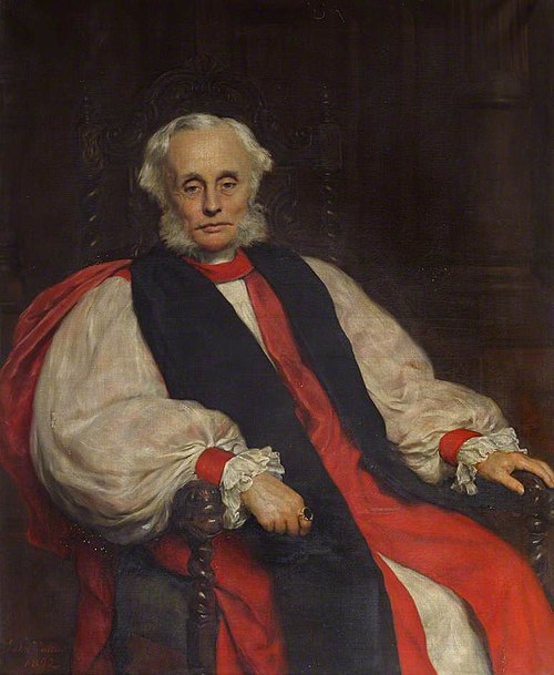 John Perowne (1823-1904), Bishop of Worcester, 1892, John Collier