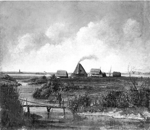 Flusslandschaft mit Fischer, , Franz von Pocci