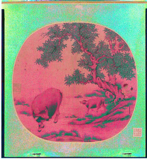 Man, Buffalo, and Calf, 1145, Li You