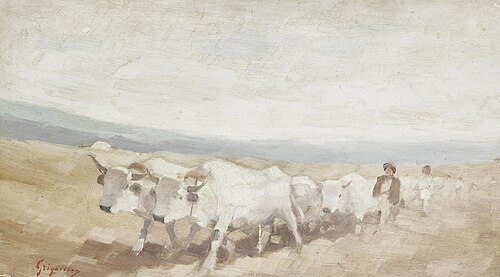 The bullock cart, , Nicolae Grigorescu
